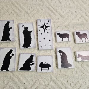 Nativity Silhouette Block Set